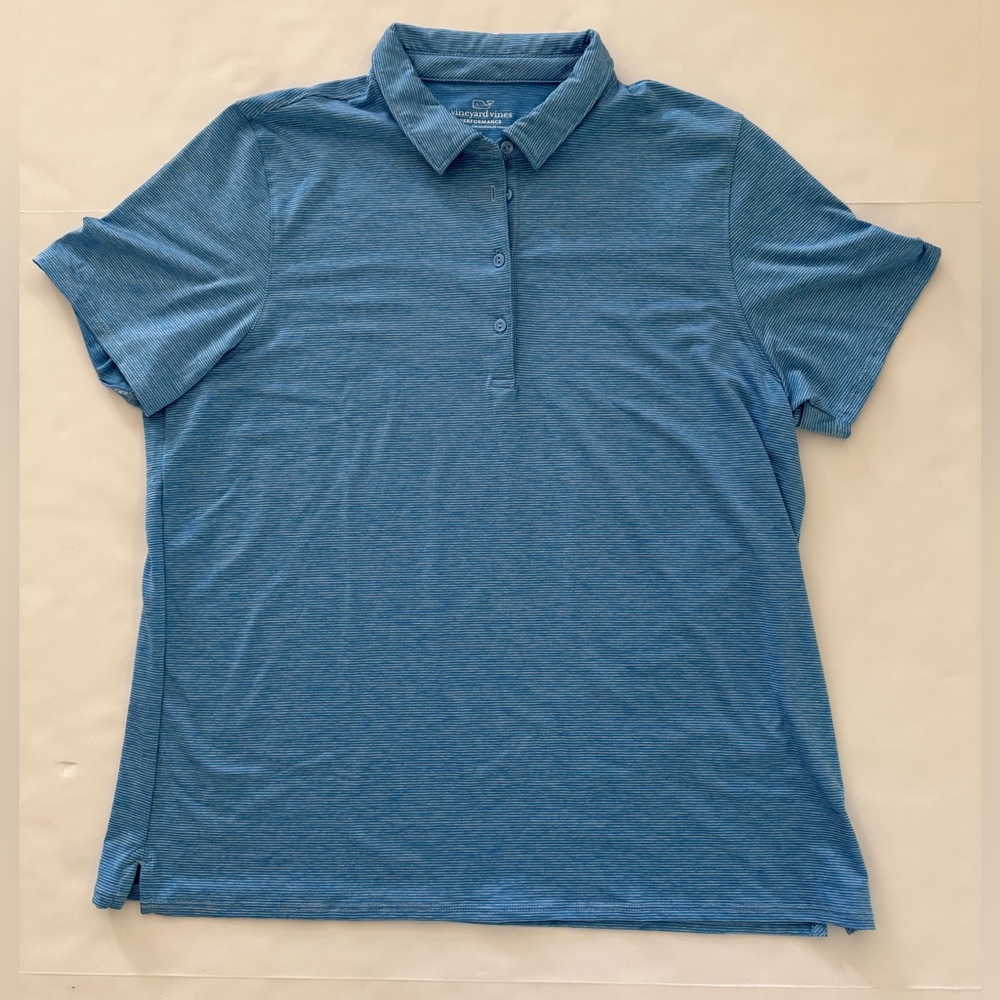 Vineyard Vines Striped Blue Performance Shirt